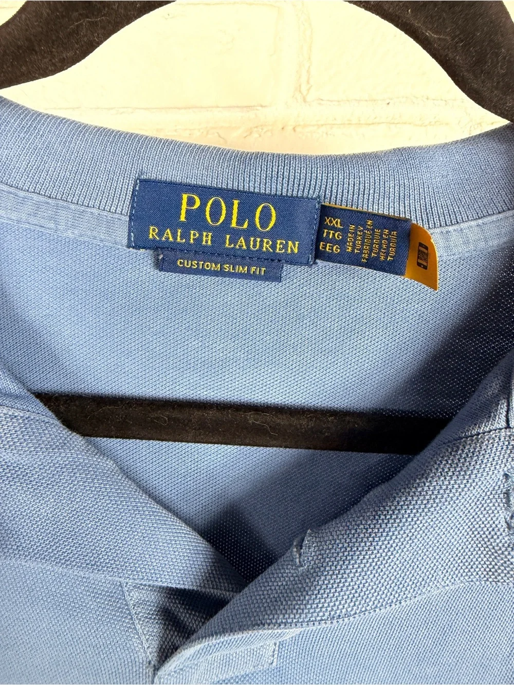 Polo Ralph‎ Lauren Blue Big Pony Custom Slim Fit Polo Shirt XXL